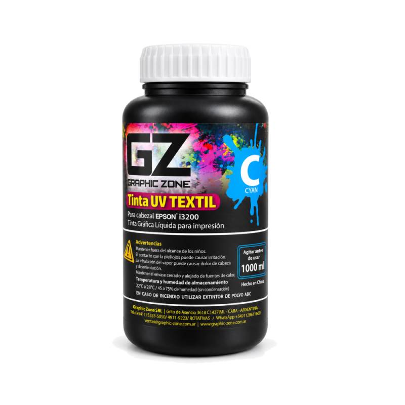 GZ UV TEXTIL 1Lt Cyan